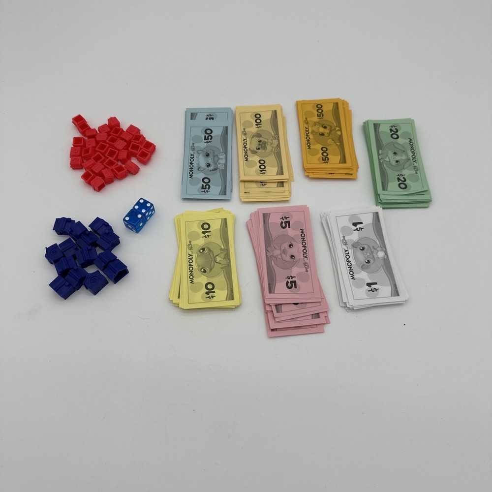 Hasbro Monopoly Littlest Pet Shop Replacement Money dog house cat carrier Dice